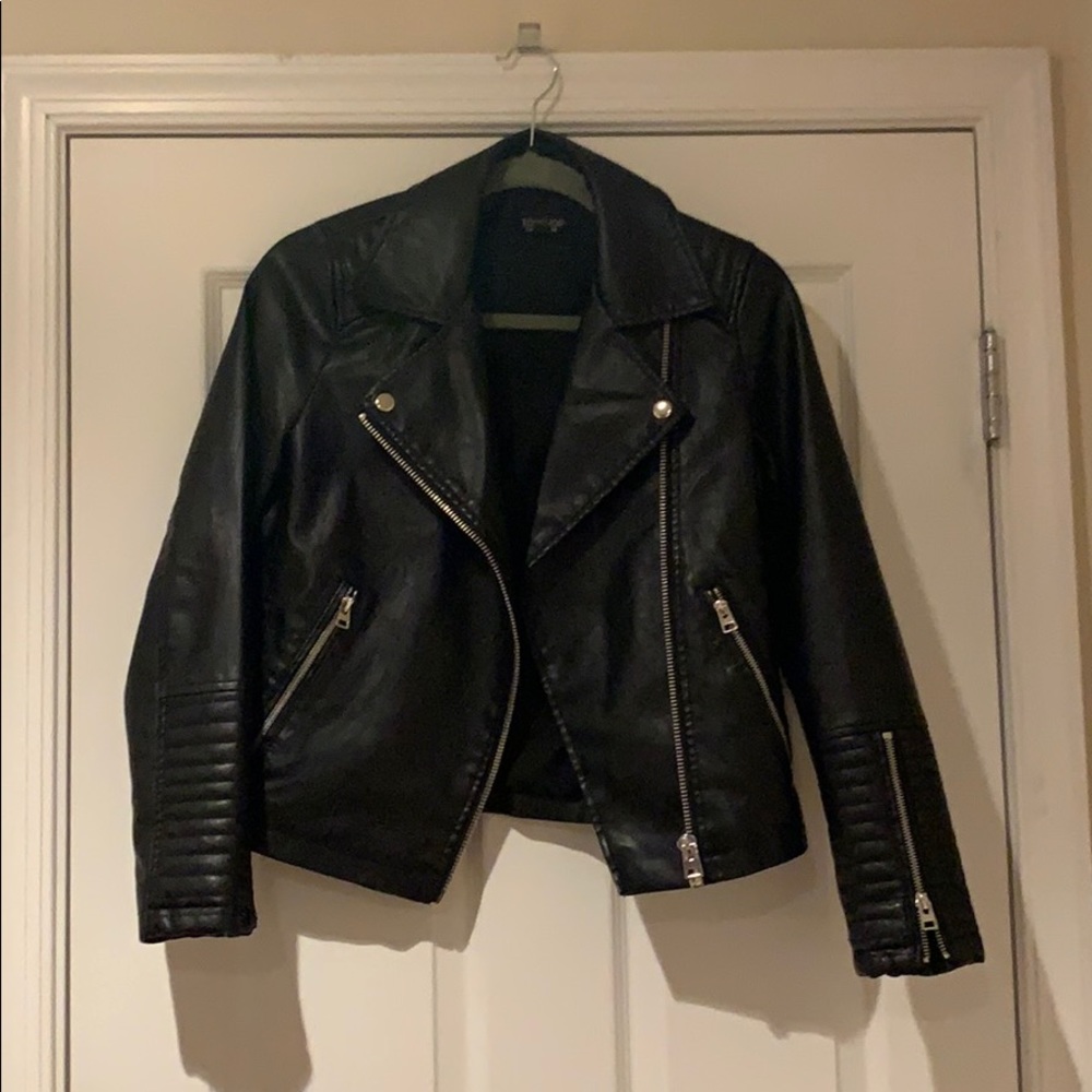 Topshop vegan leather jacket